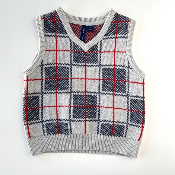 Janie and Jack Plaid Vest size 3 and 7 Matching Vests - Picture 3 of 11